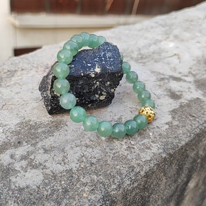 100% Original AAA+ Quality Grade 8mm and 10mm Round Beaded Stretchable Green Fluorite Bracelets, Healing Crystal Bracelets
