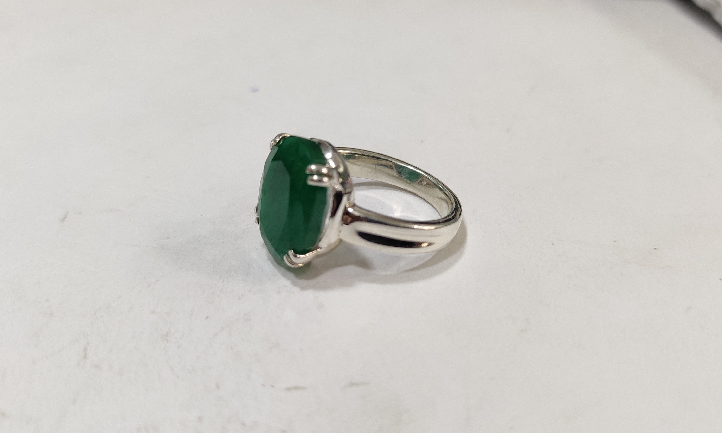 Natural Panjshir Emerald Zamurd Stone Silver Ring Valentine Gift Emerald  Ring | eBay