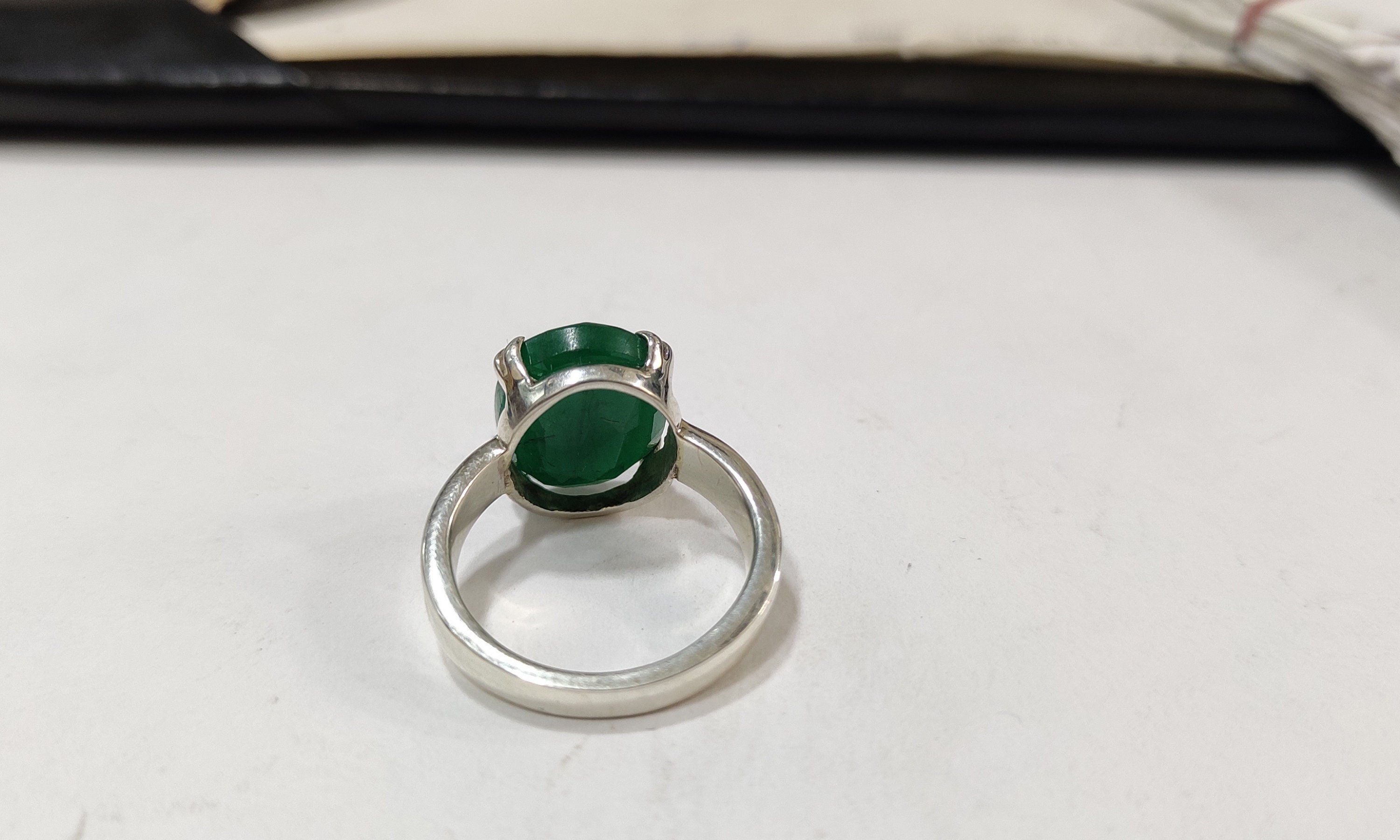 Certified Emerald Ring, Panna Gemstone Ring - Shraddha Shree Gems