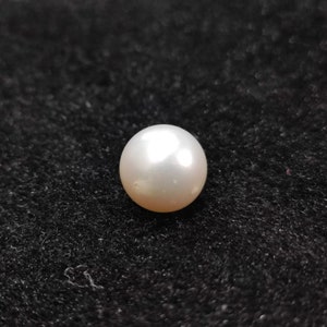 Loose Pearl- Natural Round 6 Carat White Loose Pearl/Moti Gemstone, Loose Pearl for Jewelry Making