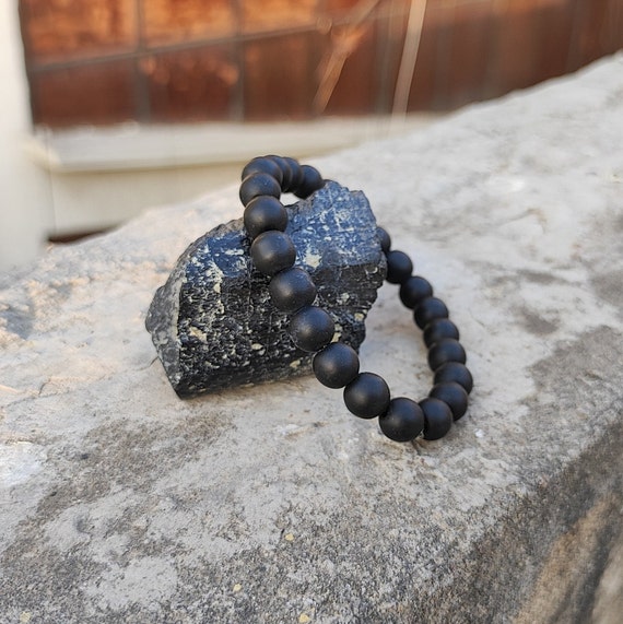 Matte Shungite Stretchy Bracelets Matte Shungite Stretchy Bracelets