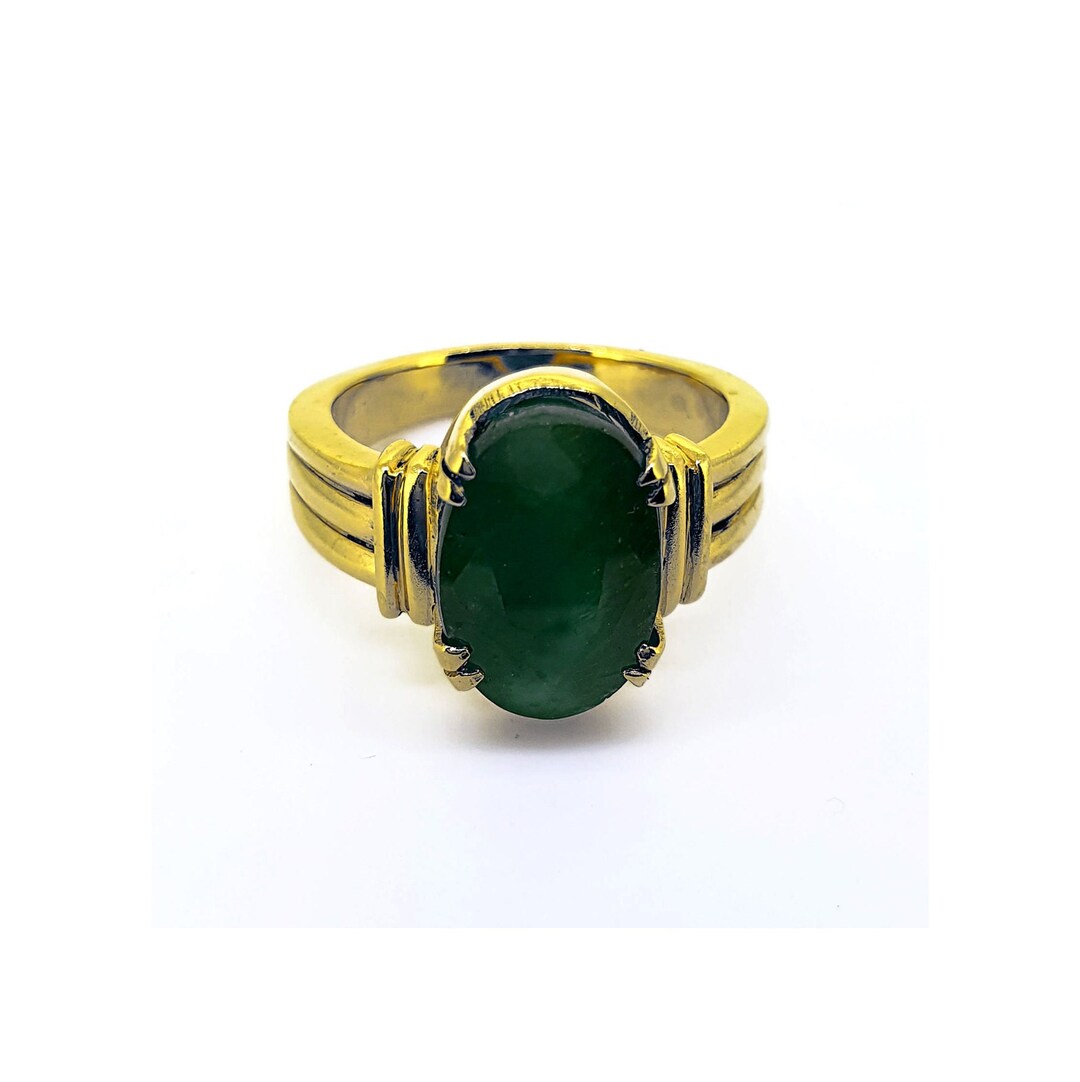Emerald Ring, Raw Natural Ring for Women, Emerald Stacking Ring
