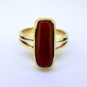 Capsule Red Coral Ring, Panchdhatu Ring, 5 Ct Coral Ring, Coral Ring, Capsule Ring, Gemstone Ring, Statement Ring, Women Ring, Astro Rings