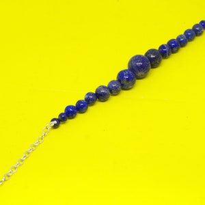 Certified Natural Lapis Lazuli Bracelet made in 925 Sterling Silver, Bracelets for Women, Gemstone Bracelet, Christmas Gift, Gift for Her