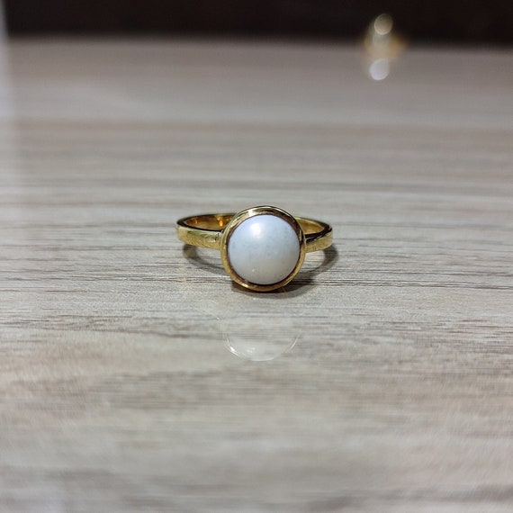 White pearl 2024 ring for men