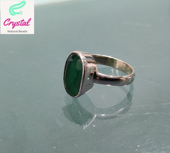 EMERALD RING SILVER CLAW – Shes Lost Control