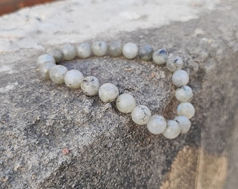 Bracelet Perles Labradorite 10mm - Pierre Naturelle - Fait Main Sur Mesure - Homme Femme
