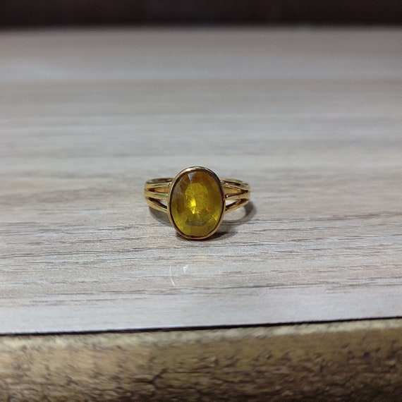 Natural Certified Yellow Sapphire/ Pukhraj Panchadhatu Adjustable Rashi  Ratan Astrological Purpose Ring for Man & Woman by Astrogemsrings - Etsy