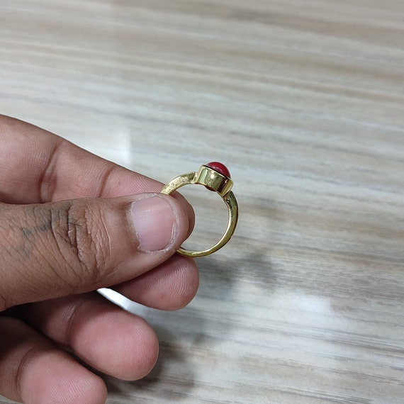 JEMSKART 11.00 Ratti Gomed Ring Natural Quality & Original Stone Panchdhatu  & Ashtadhatu Metal Adjustable Ring Rashi Ratna Loose Gemstone Gold Plated  Ring for Men and Women : Amazon.in: Fashion