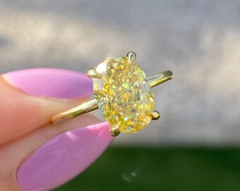 Citrine Ring- Natural Oval Cut 3 to 9 Carat Yellow Citrine/ Sunela Ring in Panchdhatu, November Birthstone, Certified Citrine Ring For Women