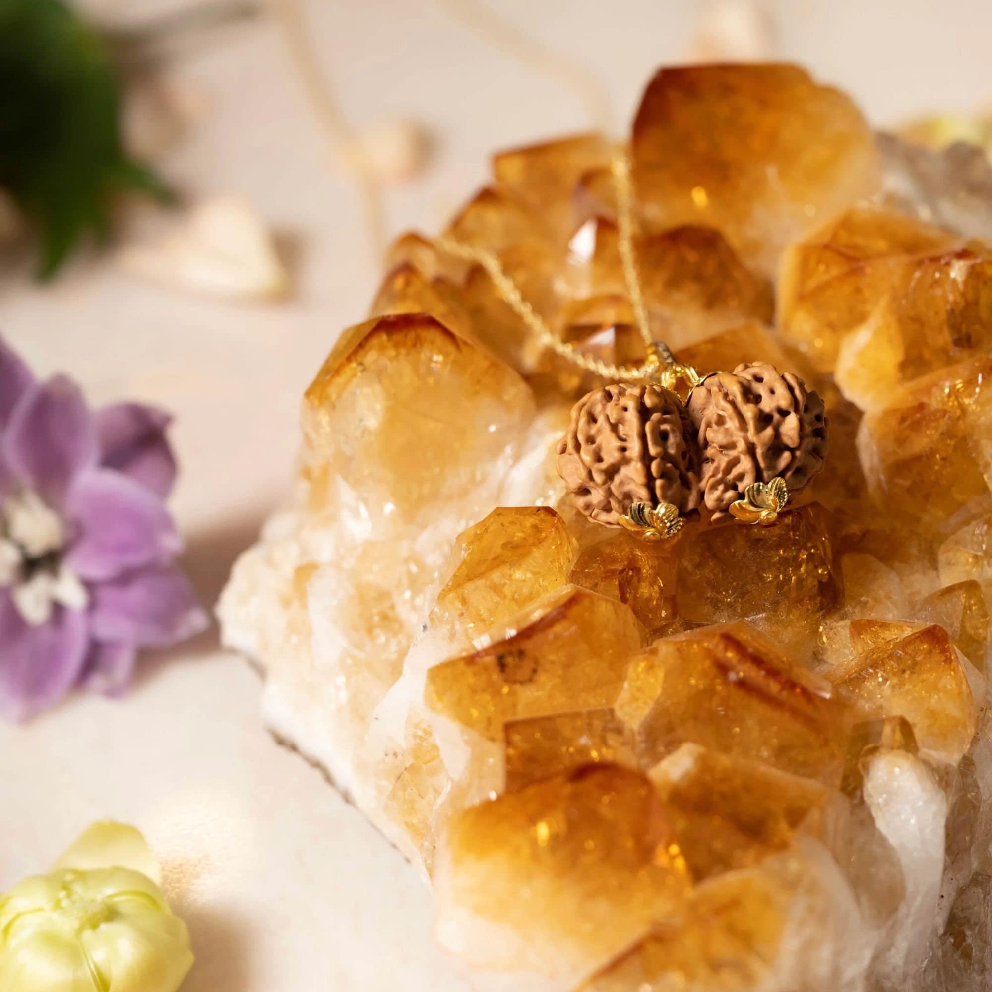 Rudraksha Pendant, Natural Certified Nepal Gauri Shankar Rudraksha in ...
