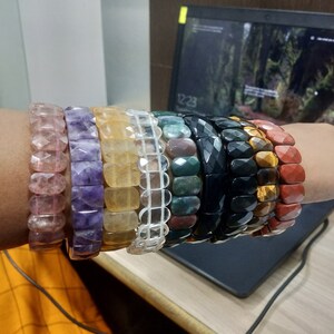 Pulseras de piedras preciosas naturales 100% genuinas