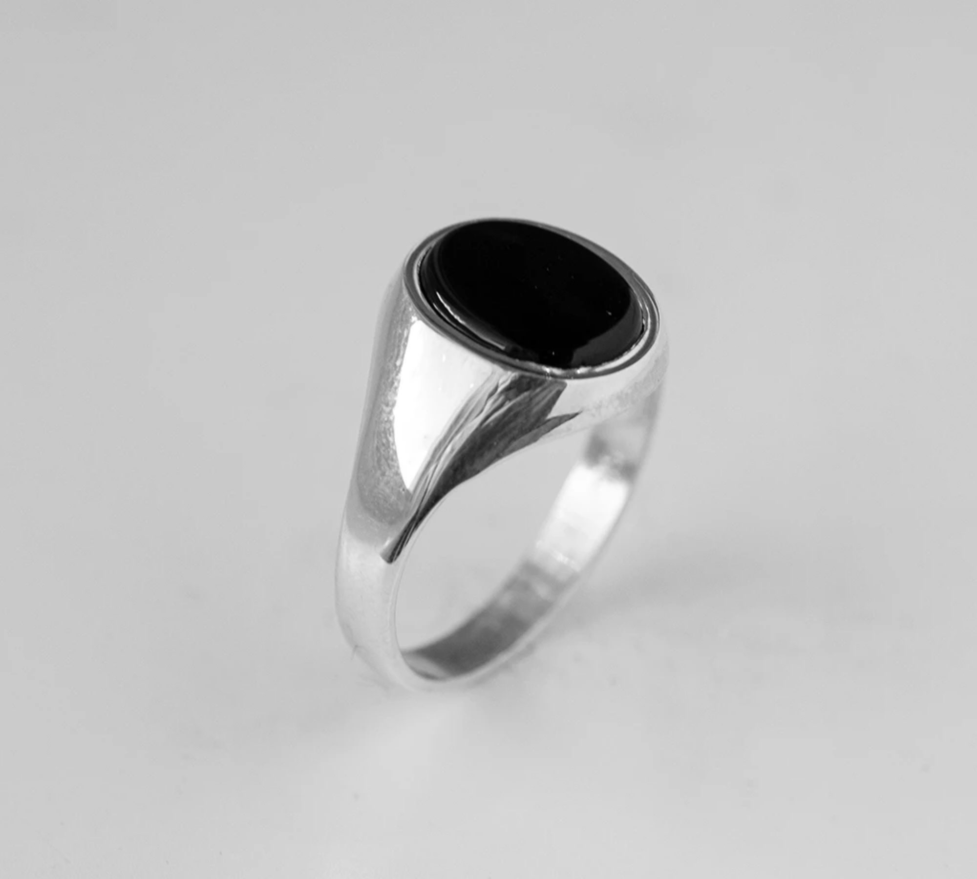 Black Onyx Handmade in Sterling Silver Men's Ring - Etsy