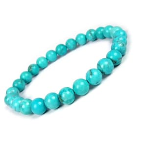 Real Blue Turquoise Gemstone Bracelet Custom Size With Natural Stone Crystals Beaded Bracelet 10mm 8mm, Bracelet For Men and Women