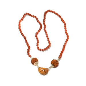 1 Mukhi Rudraksha Sampoorn Kavach, 100% Genuine Nepal 1, 6, 7 Mukhi/ Face Rudraksha Pendant with 5 Mukhi/ Face Rudraksha Mala
