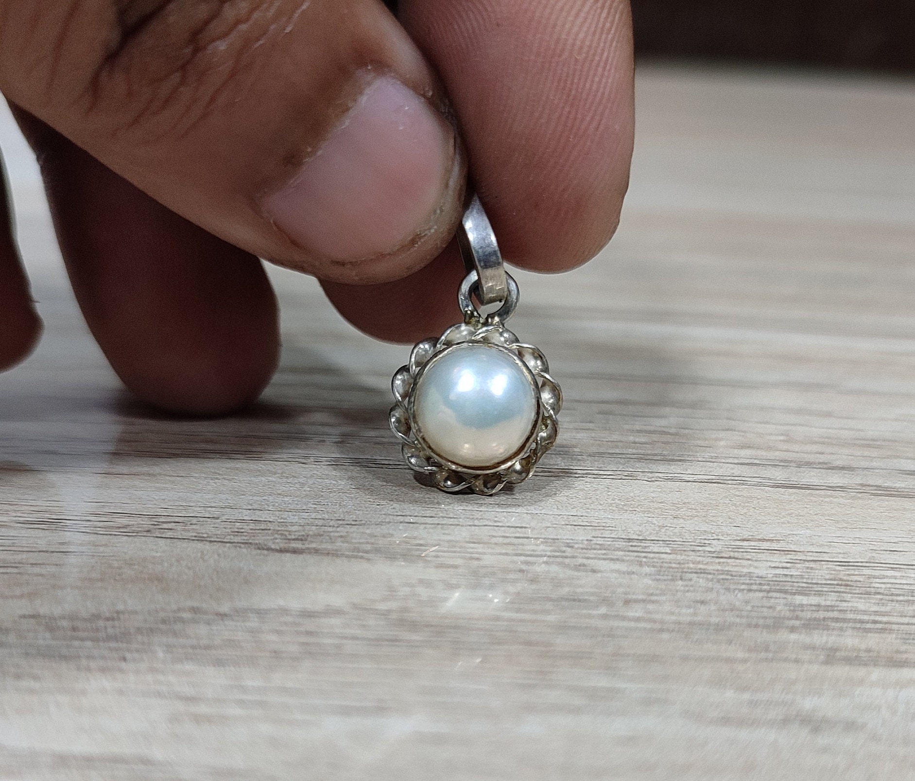 Pearl Pendant With Sterling Silver Metal, Charming Pearl