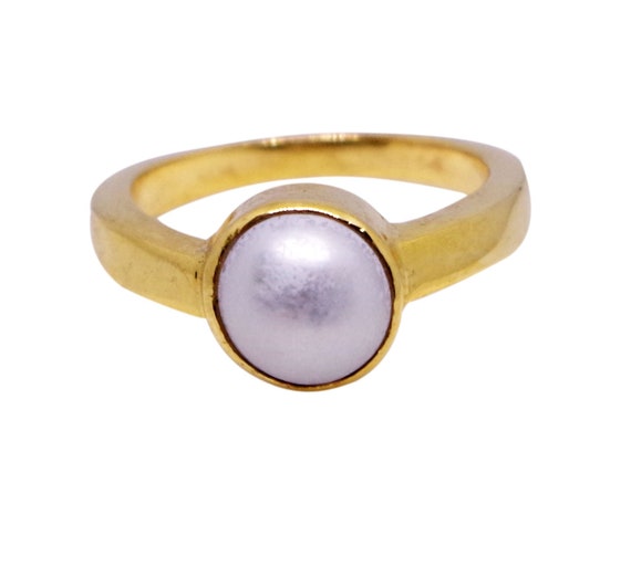 Buy JEMSKART South Sea Pearl 9.00 Ratti Natural Pearl Gemstone Original  Certified Moti Adjustable Astrological panchhdhaatu/Ashtadhatu Gold Ring  for Men and Women at Amazon.in