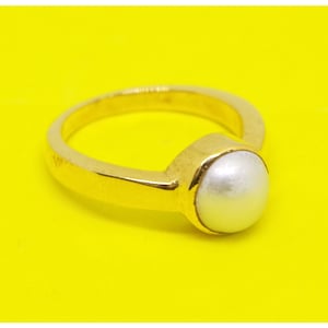 Fresh Water South Sea Pearl ring in Panchdhatu Astrology Purpose Ring For Men And Women, 5ct, 6ct, 7ct, 8ct Size