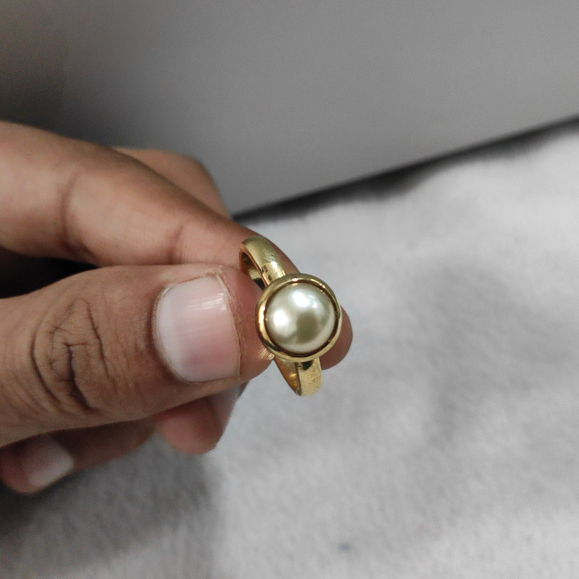 Sukkhi Glittery Golden Gold Plated Pearl Ring for Women - Sukkhi.com