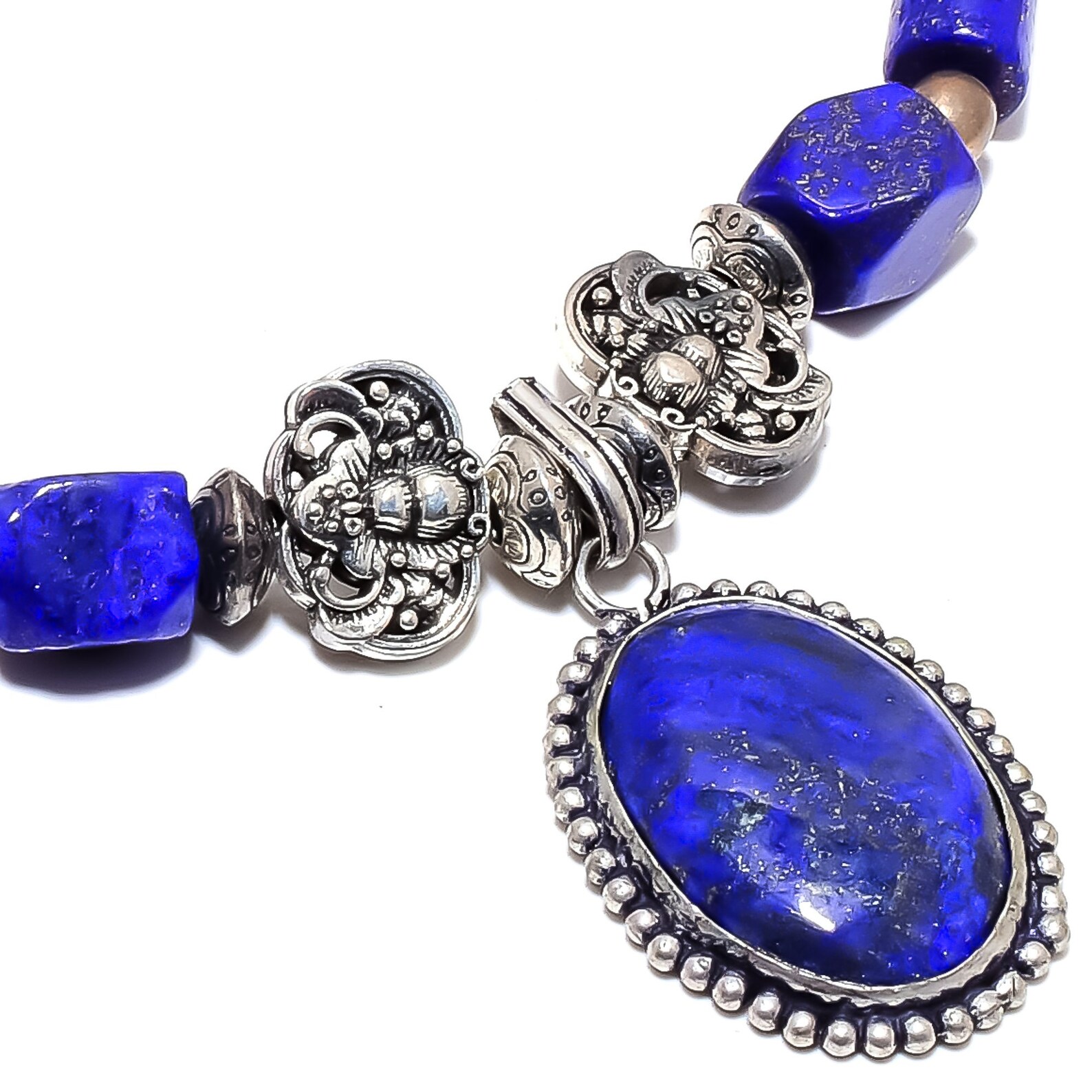 Lapis Lazuli Handmade Jewelry Vintage Necklace.Lapis Antique Etsy