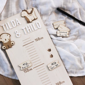 Children's measuring stick personalized 60-160 cm Sibling measuring stick | Wooden measuring bar | Baby gift birth | birthday | Children's room | Baptism