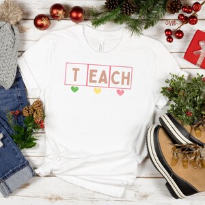 Teach T-Shirt, Segment words, Reading Teacher, Elkonin Box T Shirt, Heart teacher Tee, Teacher Gift, Gift for Women,