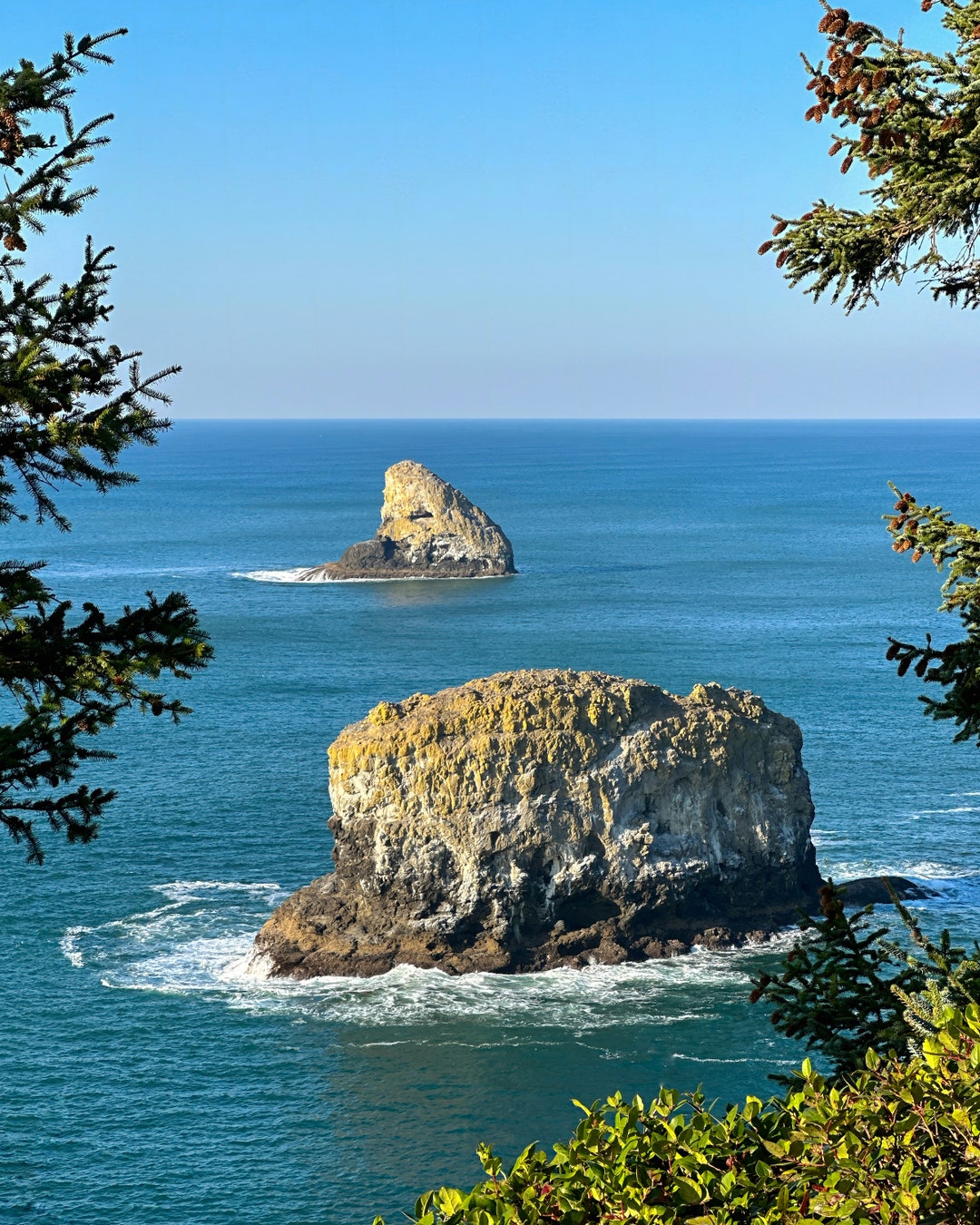 Pillar and Pyramid Rocks at Cape Meares on the Central Oregon Etsy