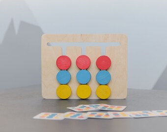 Wooden Color Sorting Game - Etsy