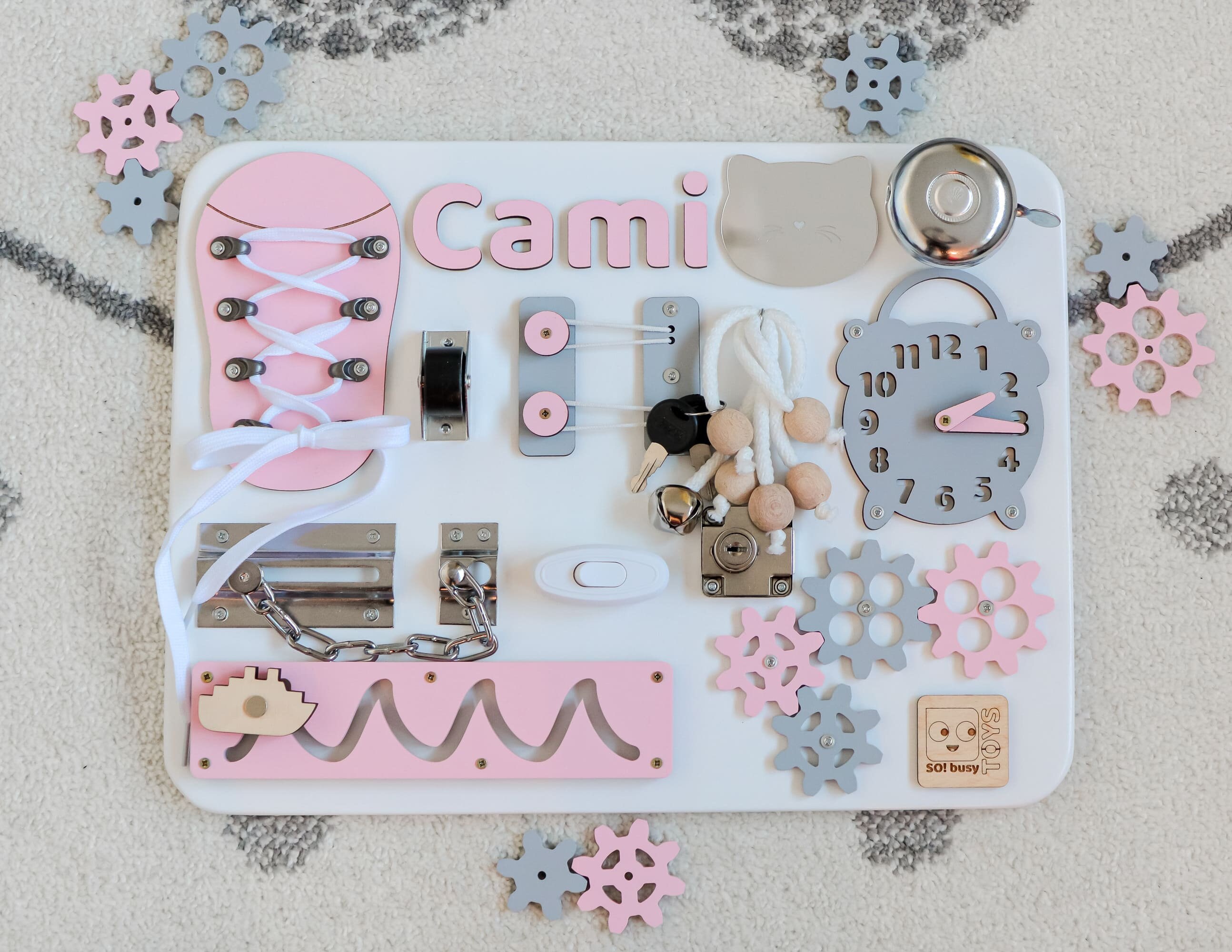 Personalized Busy Board for Toddler Girl Sensory Board for Etsy