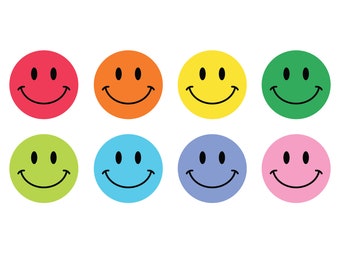 Rainbow Smiley Face Svg Files Happy Face Svg Smiley Face Etsy Canada