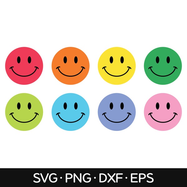 Regenbogen Smiley Gesicht SVG-Dateien, glückliches Gesicht SVG, Smiley Gesicht Clip Art, glückliches Gesicht svg, Regenbogen Smiley Gesicht, dxf, eps, Vektor, DIGITAL