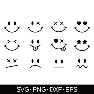 Flower Smiley Face SVG Files, Flower Face SVG, Smiley Face