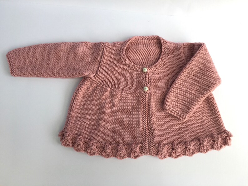 Vintage hand knitted baby cardigan 0-3 months