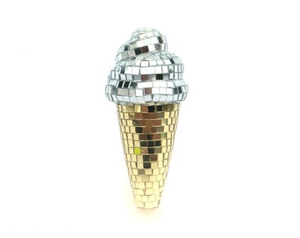Mini Ice Cream Disco Ball Decor - home decor, party decor, dorm decor