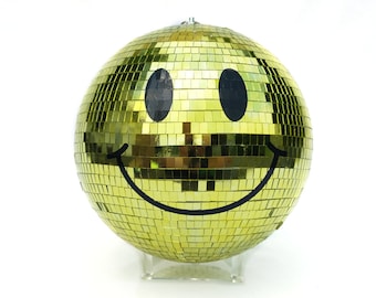 Smiley Face Disco Ball - Bachelorette Decor, Dorm Decor, Home Decor