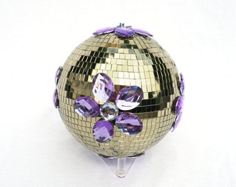 Mini Flower Disco Ball in Gold