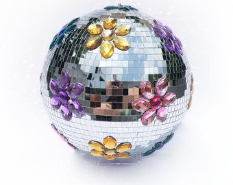 Bedazzled Flower Disco Ball - Bachelorettes, Dorms, Wedding, Events, Party, Home Decor
