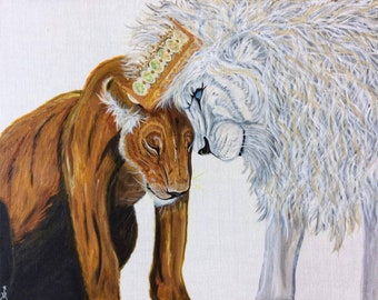Daughter of the King, Lion poster, Lion of Judah, Art Print, Christian poster, Christian wall art, Mother's day