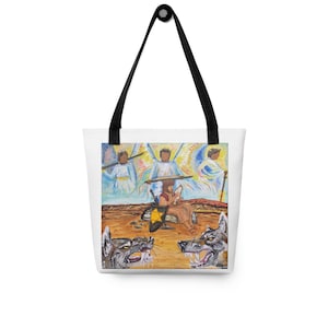 My Defense Tote bag, Christian Tote bag, Artistic Tote bag, Original art