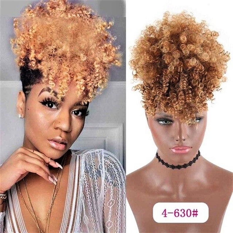 Statement Afro Curly High Top Hair Piece Drawstring Ponytail Etsy