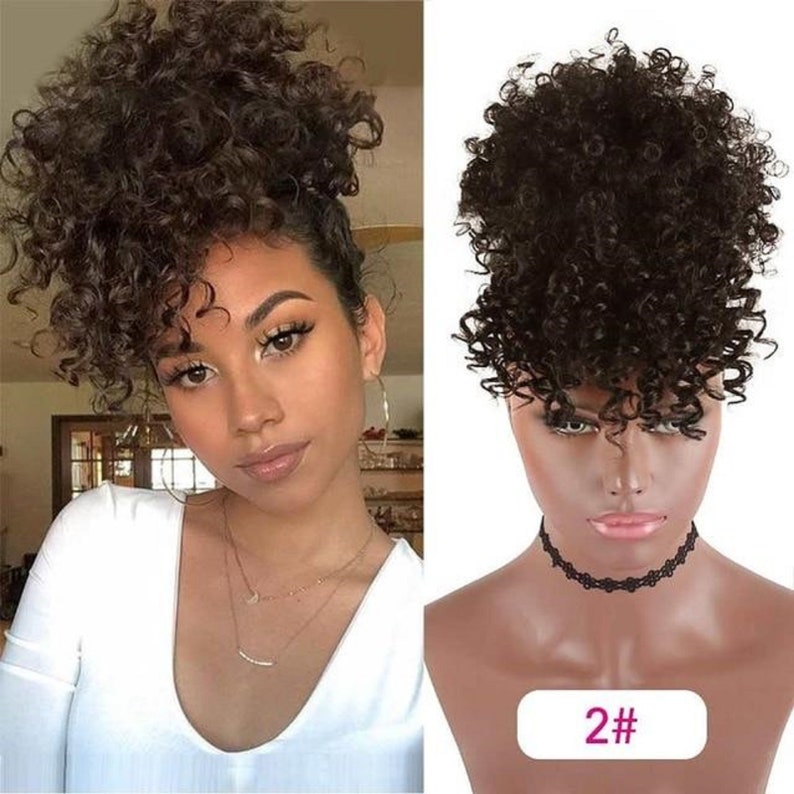 Statement Afro Curly High Top Hair Piece Drawstring Ponytail Etsy