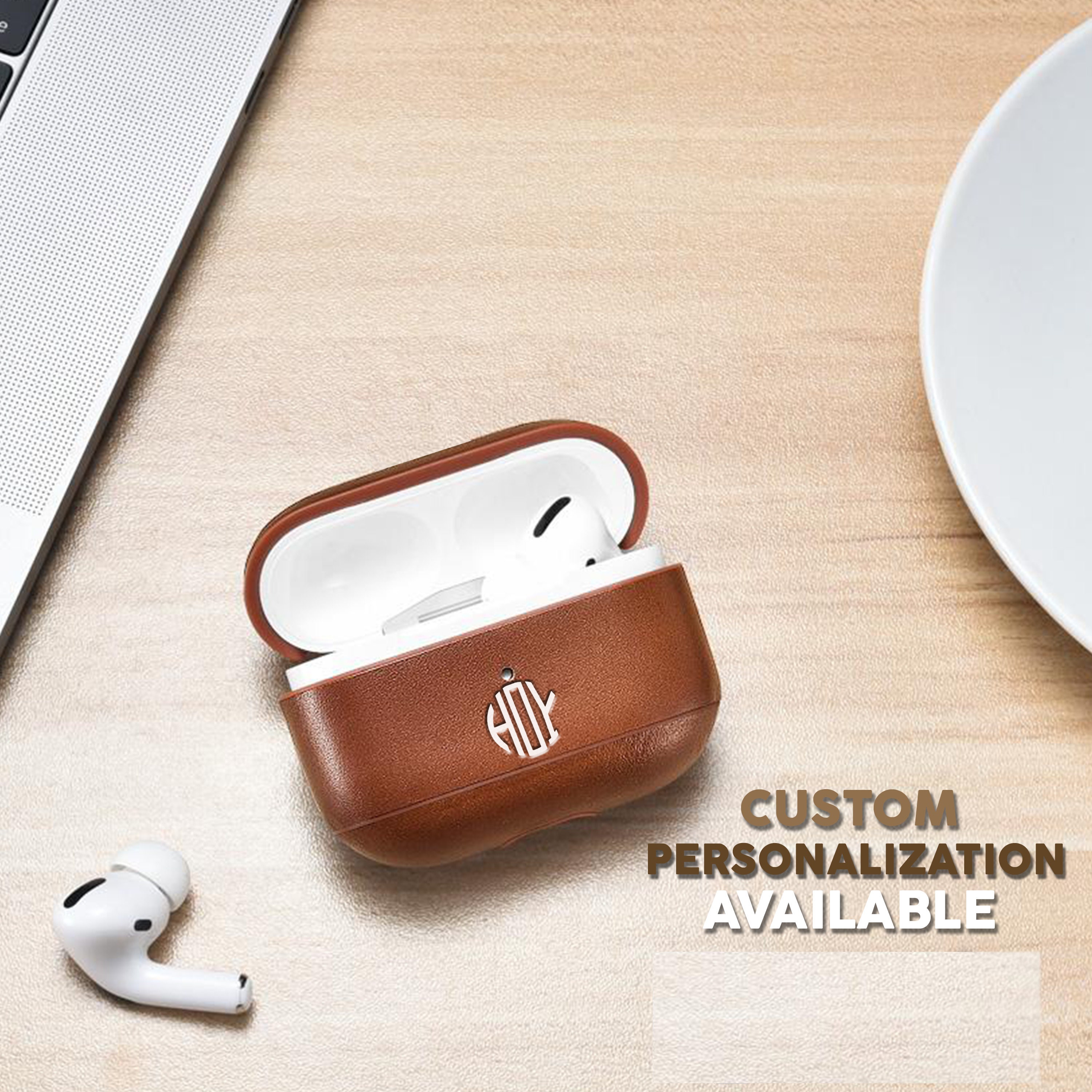 AirPods Pro Pro 2 Case Personalized Customized Leather Embossing Monogram  Color Engraving – CairPods