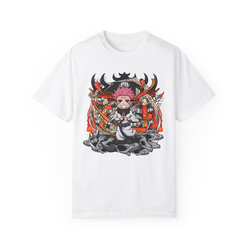 Sukuna Unisex Tee: Bold Jujutsu Kaisen Graphic zdjęcie 5