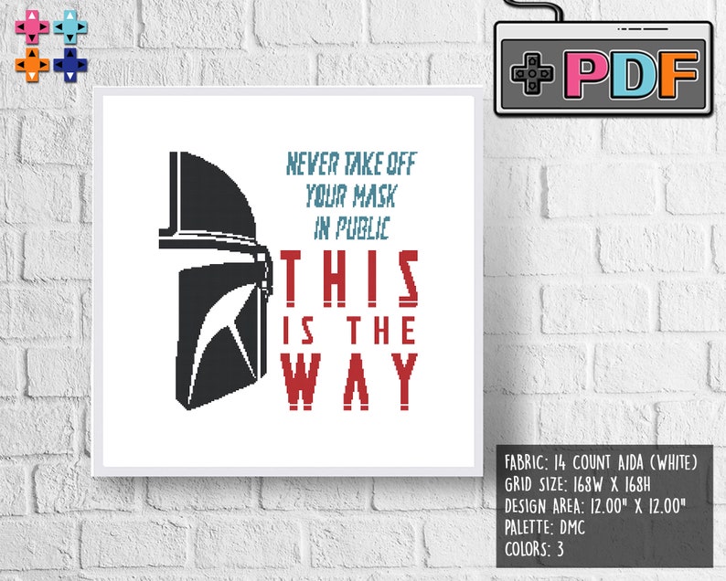 Star Wars the Mandalorian Never Take off Your Mask in Public Etsy