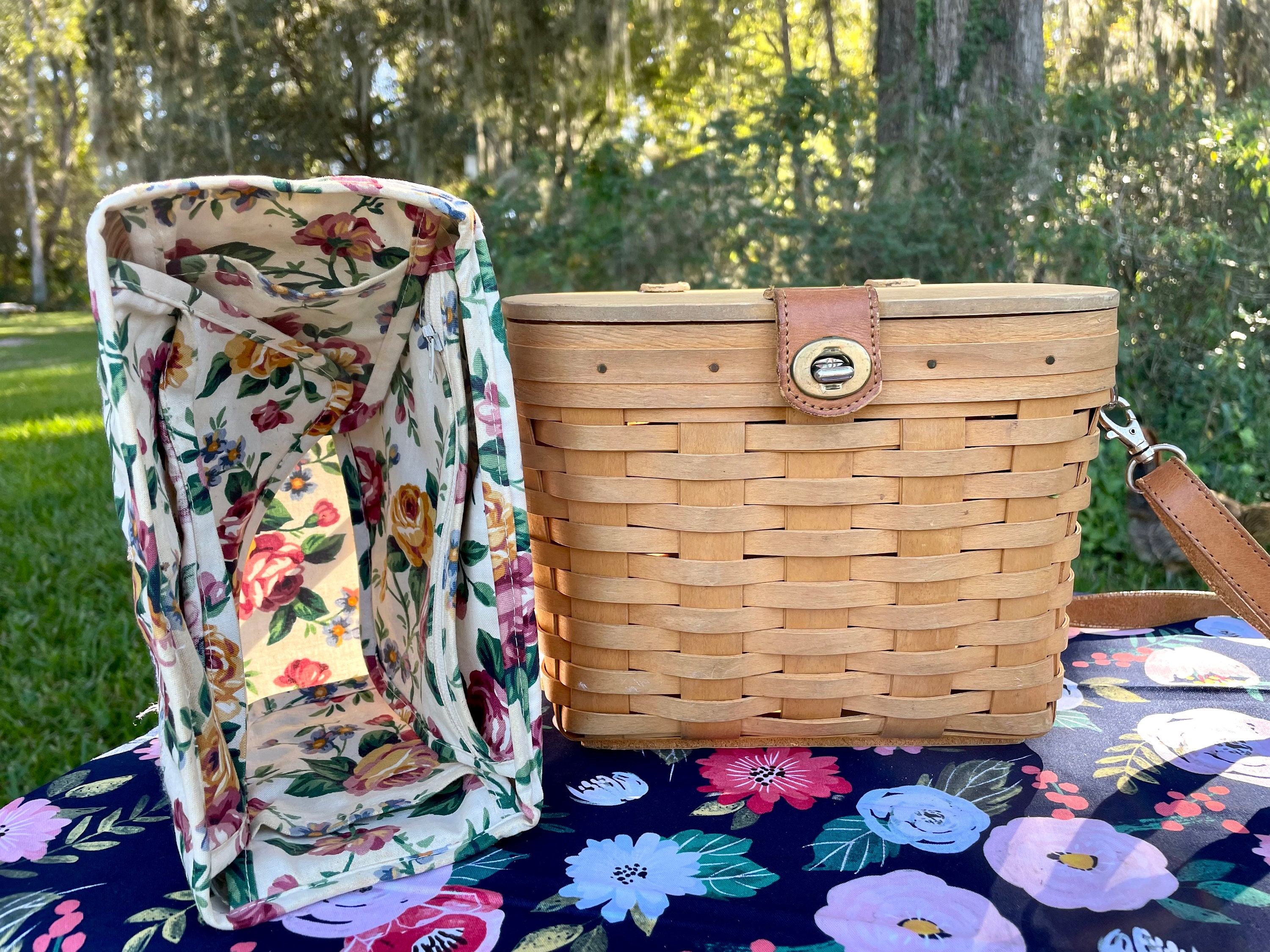 Vintage Longaberger Purse Basket With Leather Strap - Etsy