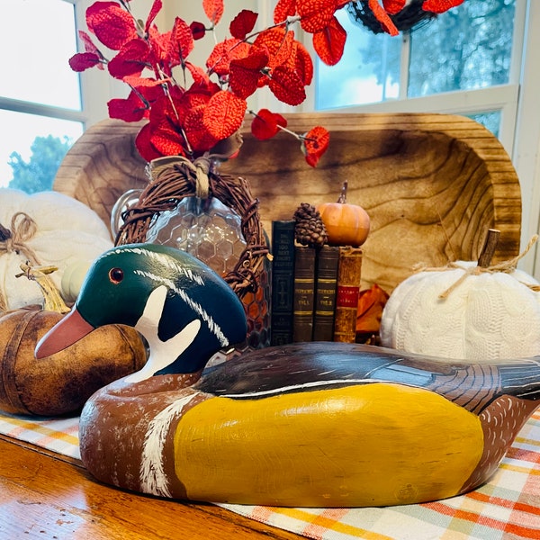 Wooden Duck Decoy Etsy