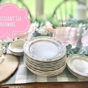 Vintage Pfaltzgraff Tea Rose Dinnerware Set: 23-Piece Stoneware Serving for 4