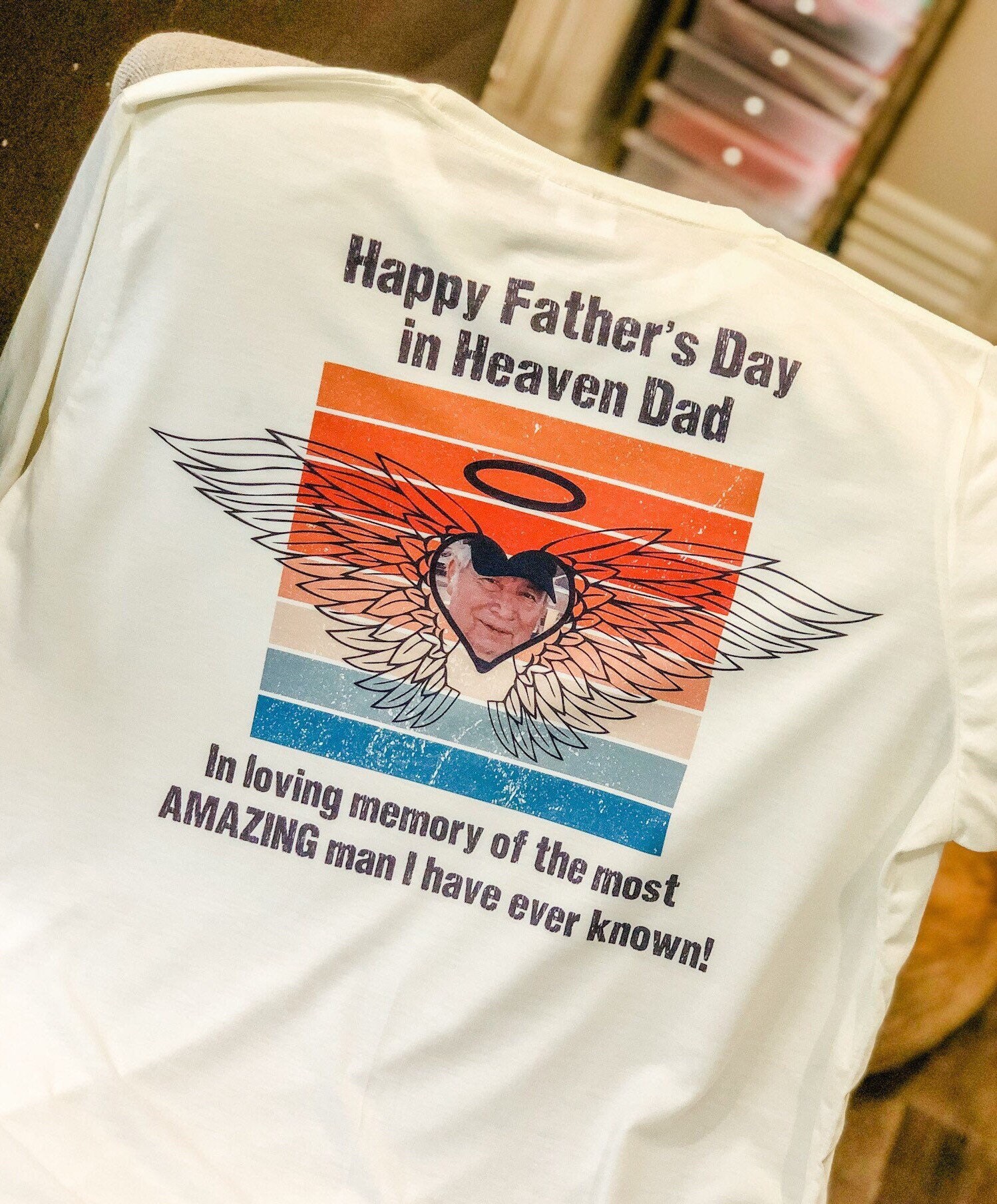 Fathers day in heaven shirt Clearance
