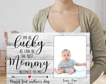 Personalized Picture Frame For 1st Mothers Day - Unique First Mothers Day Gifts, Pregnancy Gift, First Time Mom, New Mom, Expecting Mom Gift