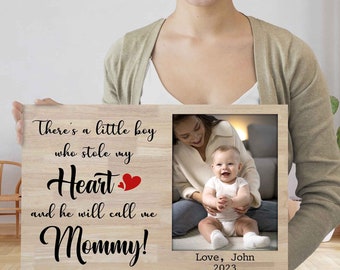 Personalized Picture Frame For 1st Mothers Day - Unique First Mothers Day Gifts, Pregnancy Gift, First Time Mom, New Mom, Expecting Mom Gift